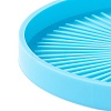 Flat Round with Stipe Pattern Cup Mat Silicone Molds LS-DIY-M039-02-4