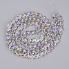 Electroplate Transparent Glass Beads Strands EGLA-N056-04A-A02-2