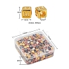 400Pcs 4 Style CCB Plastic Beads CCB-YW0001-06-3