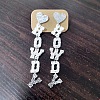 Word HOWDY Acrylic Dangle Stud Earrings FS-WGBB6AA-06-1