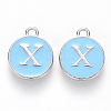 Platinum Plated Alloy Enamel Charms ENAM-S118-04X-P-1