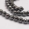 Grade AA Magnetic Synthetic Hematite Bead Strands G-P258-10-6mm-3
