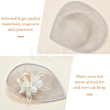 Linen Mini Hat Fascinator Base AJEW-WH0561-32D-4