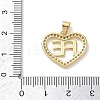 Brass Micro Pave Clear Cubic Zirconia Pendants KK-L268-019G-03-3