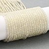 Electroplate Transparent Glass Beads Strands GLAA-H021-01B-FR04-1