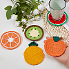 5Pcs Fruit Polyester Cup Mats AJEW-FH0007-38-3