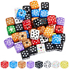 48Pcs Opaque Printed Acrylic Beads OACR-SC0002-92-1