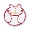 Cat Shape Computerized Embroidery Cloth Iron on/Sew on Patches DIY-M006-13-2