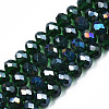 Electroplate Glass Beads Strands EGLA-A034-T8mm-B28-4