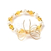 Imitate Austrian Crystal Bicone Glass Beaded Finger Rings RJEW-TA00003-01-1