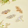 2 Pairs 2 Colors Detachable Flower Shoe Decoration AJEW-HY0001-15-4