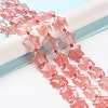 Cherry Quartz Glass Beads Strands G-NH0005-021-2