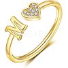 Adjustable Brass Rhinestone Cuff Rings FS-WG29D83-13-1