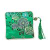 Chinese Brocade Tassel Zipper Jewelry Bag Gift Pouch ABAG-F005-03-2