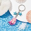 Mermaid Opaque Resin Pendant Keychain X1-KEYC-JKC00624-03-2