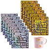 12 Sheets 2 Colors Paper Self-Adhesive Stickers DIY-GA0009-64-1