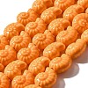 Glazed Porcelain Beads Strands X-PORC-I028-02E-1