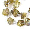 Dyed Electroplate Raw Rough Natural Amethyst Beads Strands G-Q610-05G-4