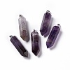 Natural Amethyst Double Terminated Pointed Pendants G-G926-01P-05-1