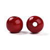 Painted Natural Wood Beads WOOD-A018-16mm-11-2