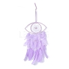 Handmade Eye Woven Net/Web with Feather Wall Hanging Decoration HJEW-K035-04B-2