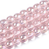 Electroplate Transparent Glass Beads Strands GLAA-T032-T6mm-AB10-1