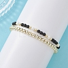 2Pcs Natural Obsidian & Shell Pearl & Non-magnetic Synthetic Hematite Beaded Stretch Bracelets for Women BJEW-JB12938-01-2
