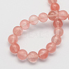 Cherry Quarz Glass Beads Strands X-G-S144-6mm-2