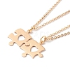 304 Stainless Steel Puzzle Piece Pendant Necklaces Sets NJEW-JN03516-2
