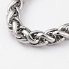 Unisex 304 Stainless Steel Wheat Chain Bracelets BJEW-JB04778-2