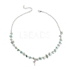 Natural Green Aventurine Chip Beads Necklaces for Women NJEW-JN04804-5