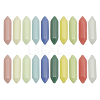 20Pcs 10 Colors  Synthetic Luminous Stone Double Terminated Points FIND-CA0007-91-1