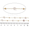 Natural Grey Agate & 304 Stainless Steel Beads Link Chains CHS-K021-08A-11-3