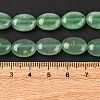 Natural Green Aventurine Flat Oval Bead Strands G-M206-22-6