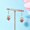 Glass Lantern Dangle Earrings EJEW-MZ00629-4