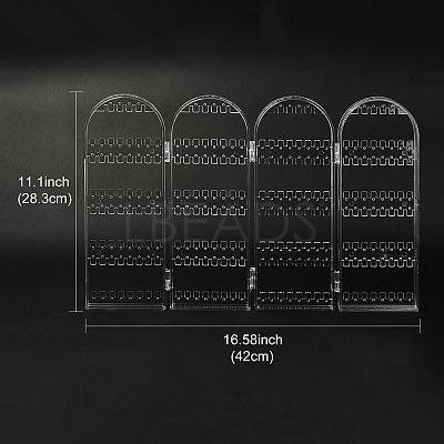 4 Foldable Screen Acrylic Earring Display Stands EDIS-N010-02-1