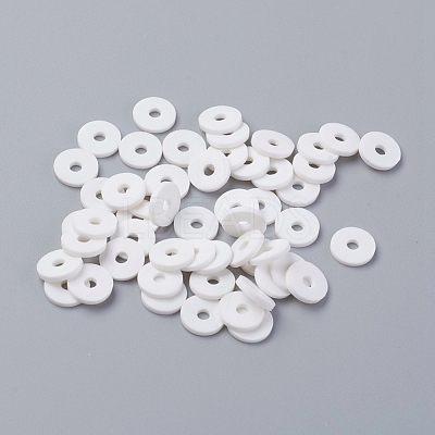 Handmade Polymer Clay Heishi Beads X-CLAY-R067-8.0mm-17-1
