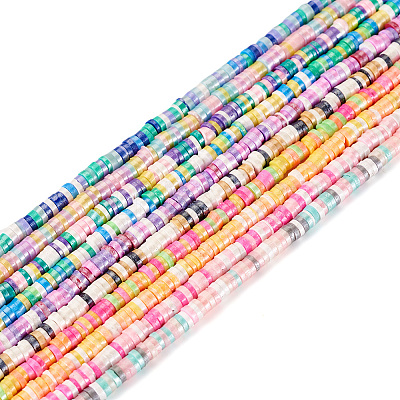 10Strands 10 Colors Handmade Polymer Clay Beads CLAY-TA0001-52-1