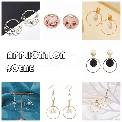 Brass Linking Rings KK-Y003-03L-G-1