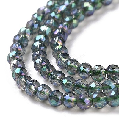 Electroplate Transparent Glass Beads Strands X1-GLAA-H021-01B-FR01-1