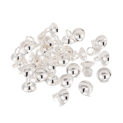 201 Stainless Steel Bead Cap Pendant Bails STAS-L244-27E-S-1