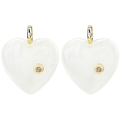 2Pcs Natural Quartz Crystal Pendants G-FH0002-76C-1