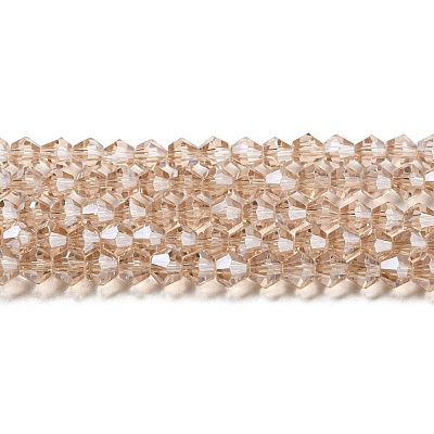 Transparent Electroplate Glass Beads Strands EGLA-A039-T3mm-A12-1