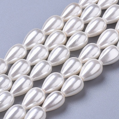 Polished Shell Pearl Beads Strands BSHE-L042-A02-1