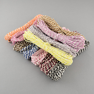 Mixed Color Twisted Paper Cord DIY-S003-04-1