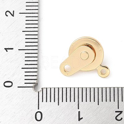 Rack Plating Brass Snap Clasps KK-U052-04G-1