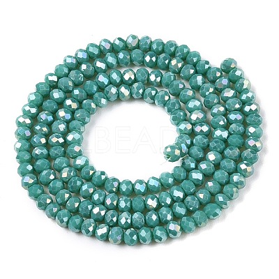 Electroplate Glass Beads Strands EGLA-A044-P2mm-B31-1