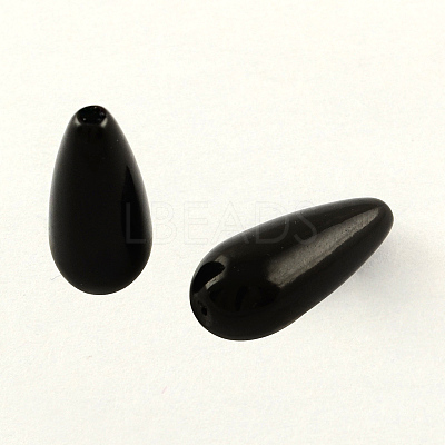 ABS Plastic Imitation Pearl Teardrop Beads X-MACR-S266-A40-1
