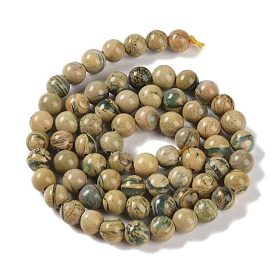 Natural Verdite Stone Beads Strands G-P530-B07-02-1