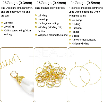 Round Craft Copper Wire CWIR-BC0001-0.3mm-RG-1